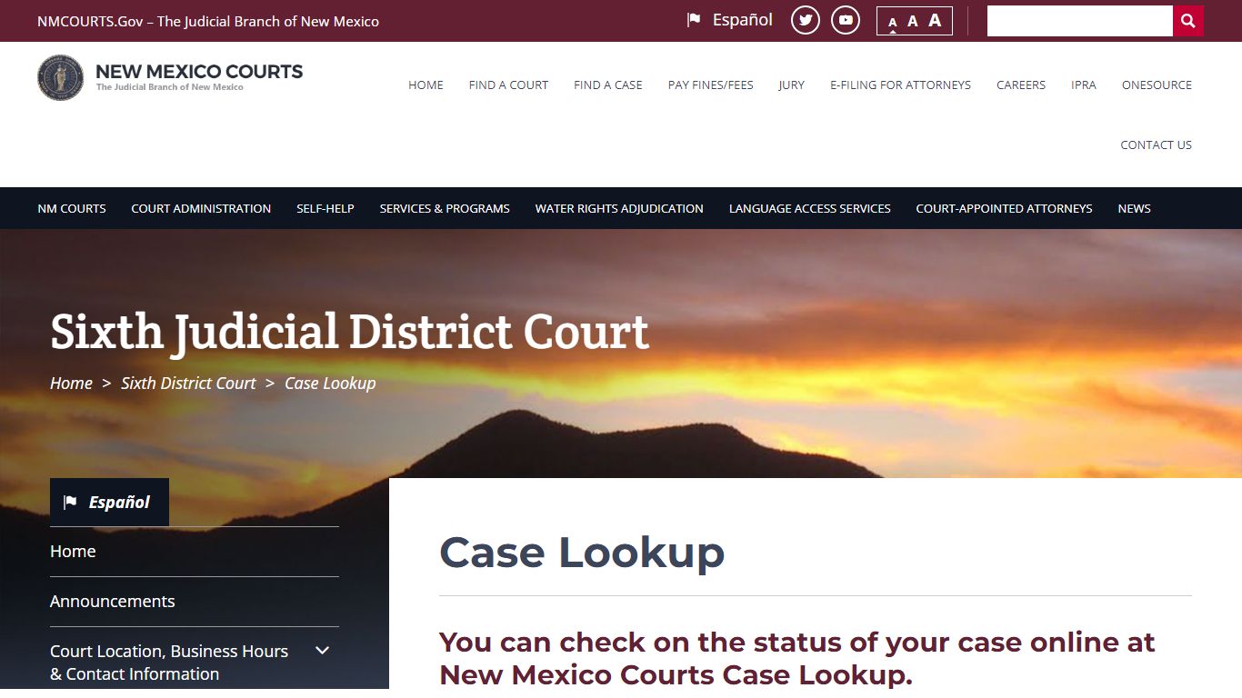 Case Lookup | Sixth District Court - nmcourts.gov